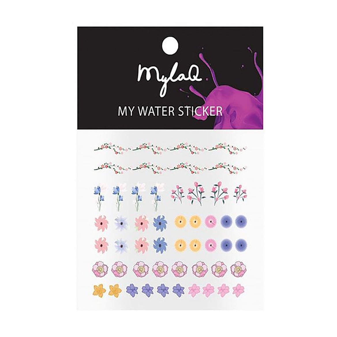 Наліпки для нігтів MylaQ My Water Stickers Квіти